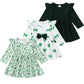 Aura Vane 3-6 Month Baby Girl Winter Dress Clothes Bow Green Flower Dresses