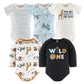 The Peanutshell Baby Layette Gift Set for Boys or Girls - 30 Piece New Born Unisex Gift Set, Baby Clothes & Newborn Essentials Must Haves - Newborn Clothes 6-9 Months - Safari
