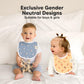 8-Pack Organic Baby Bibs for Boys, Girls - Soft Cotton Drooling and Teething Bibs for Baby Girl & Boy, Extra Absorbent, Easy To Clean & Put On for Toddler, Newborn, Infant 0-24 Months
