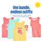 Garanimals Baby & Toddler Girl Fruit Tank Tees - Kid's Sleeveless Tank Top - Size 0-3 Months - Pink, Blue, White, Yellow - 5 Pack