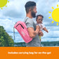 Bright Starts Pop 'N Sit Portable Booster, Indoor/Outdoor Use, Floor Seat with Feeding Tray, Pink, 6 Mos - 3 Yrs