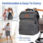 PILLANI Baby Diaper Bag Backpack - Baby Bag for Boys & Girls - Diaper Backpack - Large Travel Diaper Bags w/Changing Pad - Baby Registry Search & Shower Gifts Newborn Essentials & Items for Mom, Gray