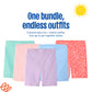 Garanimals Toddler Girl Ditzy Floral Print Biker Shorts - Machine-Washable Kid's Clothes - Size 12 Months - Blue, Pink, Purple - 5 Pack
