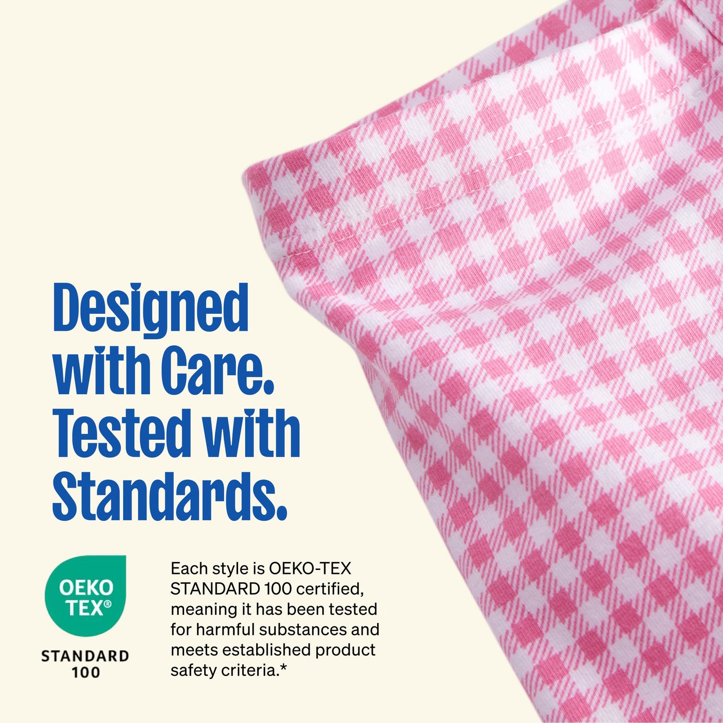 Garanimals Toddler Girl Pink Check Biker Shorts - Machine-Washable Kid's Clothes - Size 3-6 Months - White, Blue, Yellow, Black - 5 Pack