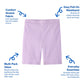 Garanimals Baby & Toddler Girl Solid Biker Shorts - Machine-Washable Kid's Clothes - Size 12 Months - Black, Light Grey, Pink, Purple - 5 Pack