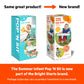 Bright Starts Pop 'N Sit Portable Booster, Indoor/Outdoor Use, Floor Seat with Feeding Tray, Pink, 6 Mos - 3 Yrs