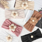MIUXUESO 3 Pcs Baby Flower Headbands Baby Girls Nylon Headband Soft Hairbands Hair Accessories for Newborn Infant Toddler Kids (Yellow,Pink,Brown)