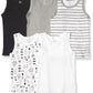 HonestBaby Sleeveless Muscle T-Shirts 100% Organic Cotton for Infant Baby Boys, 5-Pack Pattern Play, Preemie