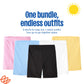 Garanimals Baby Girl Pink Check Biker Shorts - Machine-Washable Kid's Clothes - Size 0-3 Months - White, Blue, Yellow, Black - 5 Pack