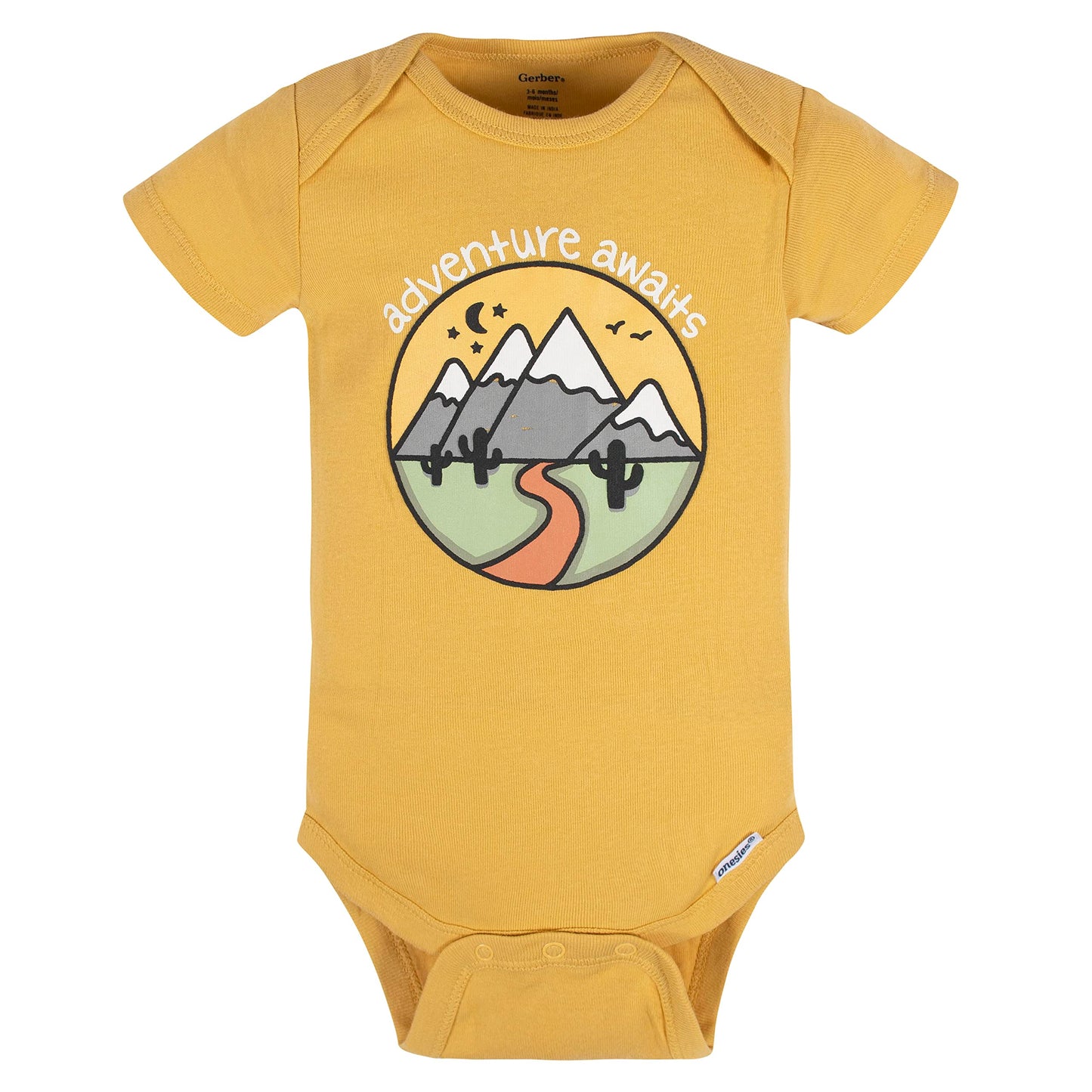 Gerber Baby 8-Pack Short Sleeve Onesies Bodysuits, Southwest, Newborn