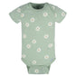Gerber Baby Girls 8-pack Short Sleeve Onesies Bodysuits Shirt, Golden Floral, 0-3 Months US
