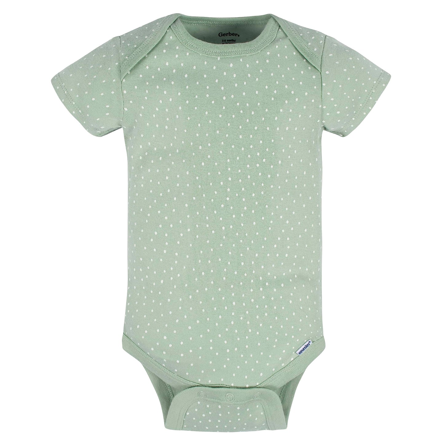 Gerber Baby Girls 8-pack Short Sleeve Onesies Bodysuits Shirt, Golden Floral, 0-3 Months US