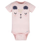 Gerber Baby 8-Pack Short Sleeve Onesies Bodysuits, Bear Pink, 0-3 Months