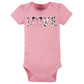 Gerber Baby Girls 8-pack Short Sleeve Onesies Bodysuits Shirt, Leopard Pink, 0-3 Months US