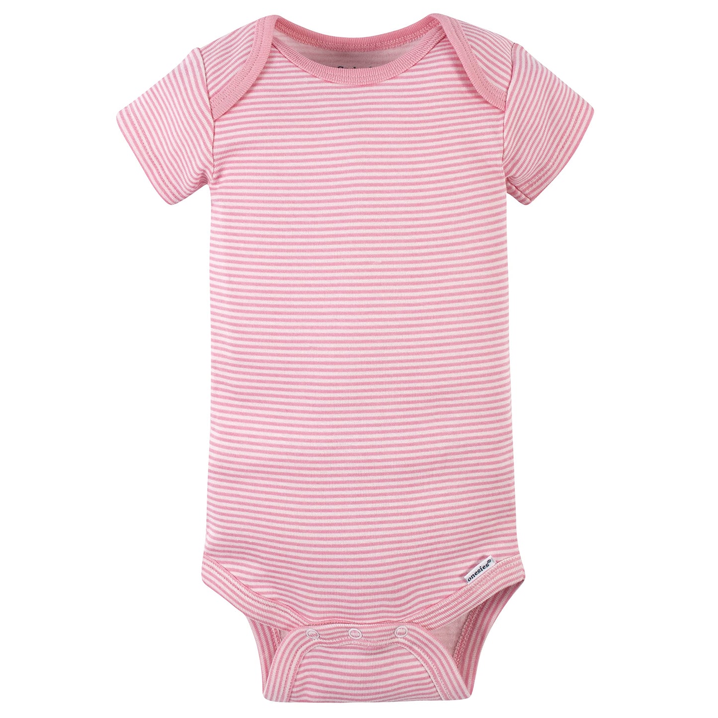 Gerber Baby Girls 8-pack Short Sleeve Onesies Bodysuits Shirt, Leopard Pink, 0-3 Months US