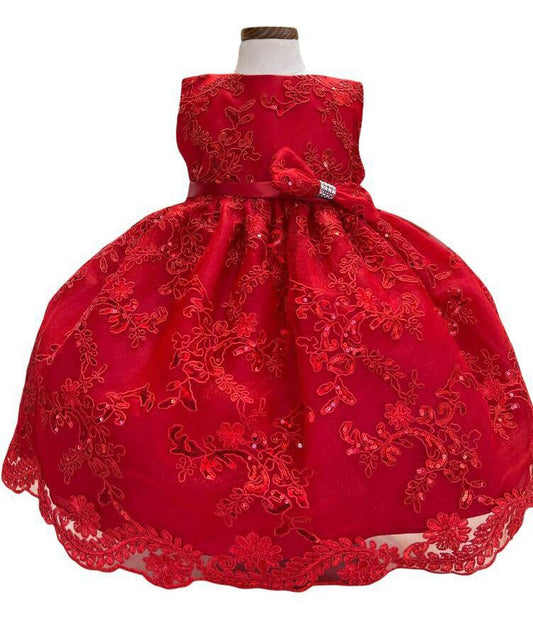 B128 Infant Red Dress