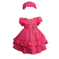 Vestido rosa con capota