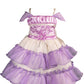 Violet and White Dress