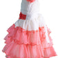 Vestido rosa y blanco