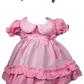 Vestido Algodón Lunares Rosas y Blancos