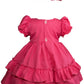 Vestido rosa con capota