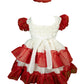 Red and White Dress