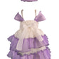 Violet and White Dress