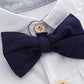 Newborn Baby Boys Gentleman Outfits Suits, Infant Short Sleeve Shirt+Bib Pants+Bow Tie Overalls Clothes Set ,2Y-3Y White