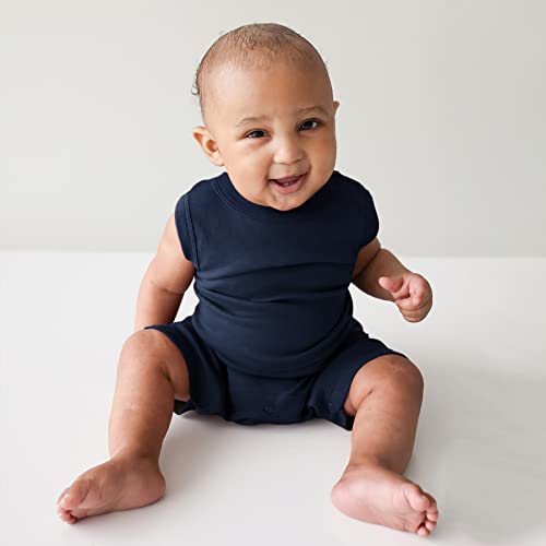 PARADE Organic Tank Rompers - Essentials Navy 6-12 Months
