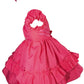Vestido rosa con capota