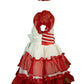 Red and White Dress