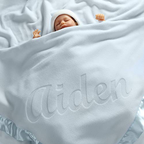 Custom Catch Personalized Baby Blanket for Boys - Blue