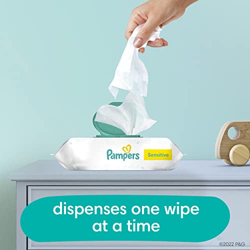 Pampers Baby Wipes Sensitive Perfume Free 6X Pop-Top Packs 504 Count