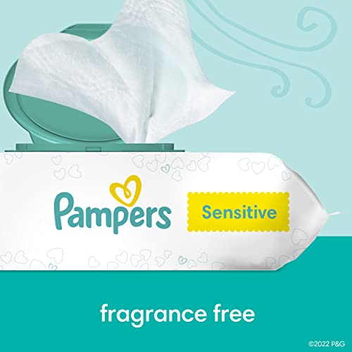 Pampers Baby Wipes Sensitive Perfume Free 6X Pop-Top Packs 504 Count