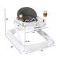 BABY JOY Andador para Bebés, Andador de Actividades Plegable con Altura Ajustable, Andador de Actividades para bebés con Asiento Acolchado con Respaldo Alto y Juguetes para Osos, Gris