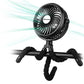 AMACOOL Battery Operated Stroller Fan Flexible Car Seat Crib Bike Treadmill (Black)