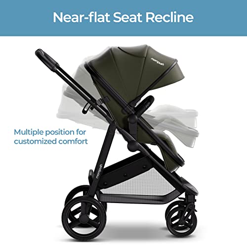 wiz 2-in-1 convertible baby stroller - black Mompush Wiz 2-in-1 Convertible Baby Stroller with Bassinet Mode