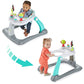 Kolcraft Tiny Steps 2-in-1 Baby Activity Walker, Foldable Baby Walker with Wheels, Seated and Walk-Behind Baby Push Walker