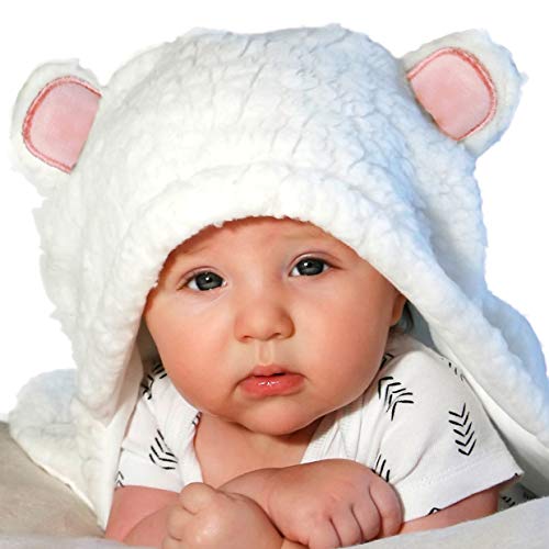 Jam Naturals- Baby Swaddle Blanket, Cute Bear Organic Receiving Swaddling Wrap, Newborn Baby Girl Soft Plush Registry Gift (Pink 0-3)