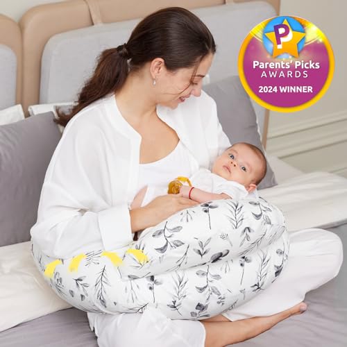 Momcozy Nursing Pillow for Breastfeeding, Original Plus Size Breastfeeding Pillows for Mom and Baby