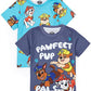 PAW Patrol Boys 2 Pack Pyjama Set | Kids Blue Short Sleeve T-Shirt & Shorts | Marshall Rubble & Chase The Rescue Pups PJs