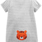 Simple Joys by Carter's Baby Boys' Snap-Up Rompers, Pack of 3, Stripe/Whale/Tiger, 0-3 Months