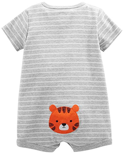 Simple Joys by Carter's Baby Boys' Snap-Up Rompers, Pack of 3, Stripe/Whale/Tiger, 0-3 Months