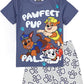 PAW Patrol Boys 2 Pack Pyjama Set | Kids Blue Short Sleeve T-Shirt & Shorts | Marshall Rubble & Chase The Rescue Pups PJs