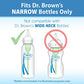 Dr. Brown's Natural Flow Nivel 2 Tetina estrecha de silicona para biberón, flujo medio, 3 m+, tetina para biberón 100% silicona, 6 unidades (paquete de 1)