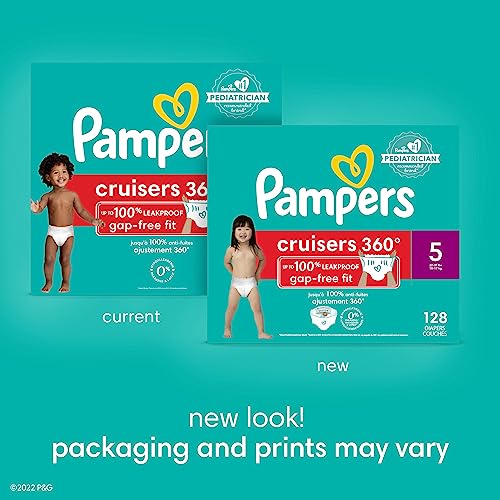 Pampers Cruisers 360 Diapers - Size 4, 116 Count, Pull-On Disposable Baby Diapers, Gap-Free Fit