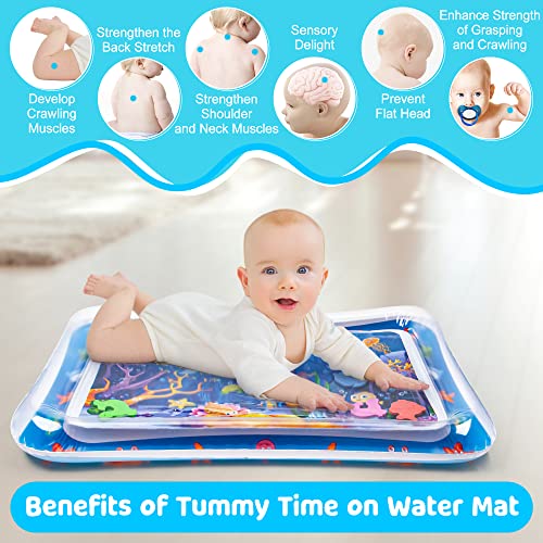 Yeeeasy Tummy Time Water Mat 丨Water Play Mat for Babies Inflatable Tummy Time Water Play Mat for Infants and Toddlers 3 to 12 Months