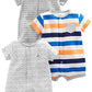 Simple Joys by Carter's Baby Boys' Snap-Up Rompers, Pack of 3, Stripe/Whale/Tiger, 0-3 Months