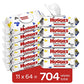 Toallitas para bebé Huggies Simply Clean sin fragancia, 64 unidades (paquete de 11) (704 toallitas en total)
