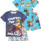 PAW Patrol Boys 2 Pack Pyjama Set | Kids Blue Short Sleeve T-Shirt & Shorts | Marshall Rubble & Chase The Rescue Pups PJs